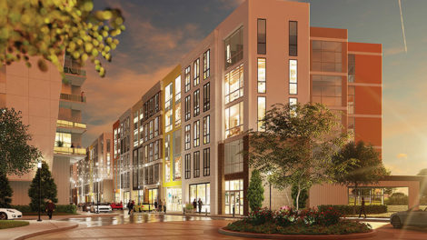 Ovation, a $1 billion mixed-use TIF project in Newport, will include retail and offices, as shown here in a rendering of the planned construction on Main Street.
