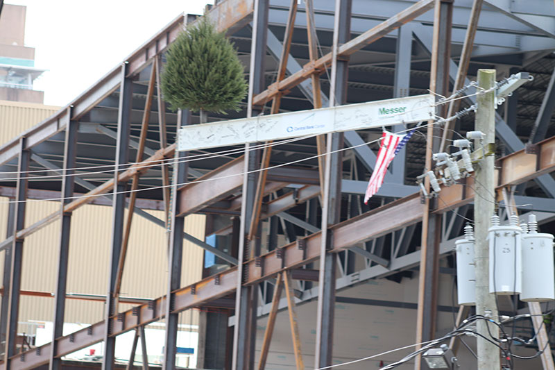 Central Bank Center tops out new convention center expansion