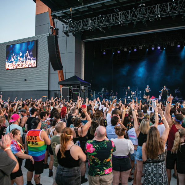 American singer/songwriter Kesha was the first artist to perform at the new PromoWest Pavilion at Ovation in August 2021. The $40 million indoor/outdoor concert venue was constructed as part of the first phase of the Ovation project in Newport. Photo by Day Off Cincy