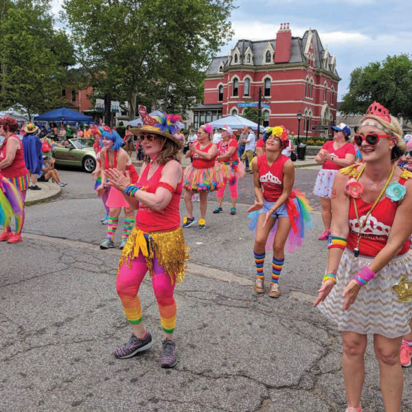 The Northern Kentucky Pridefest in Covington’s Mainstrasse Village features an assortment of vendors, games, drag shows, craft beer, an art installation walking tour and more. Pre-COVID, the event also included a parade, featuring the Dancing Queens (shown here) and other community groups. 