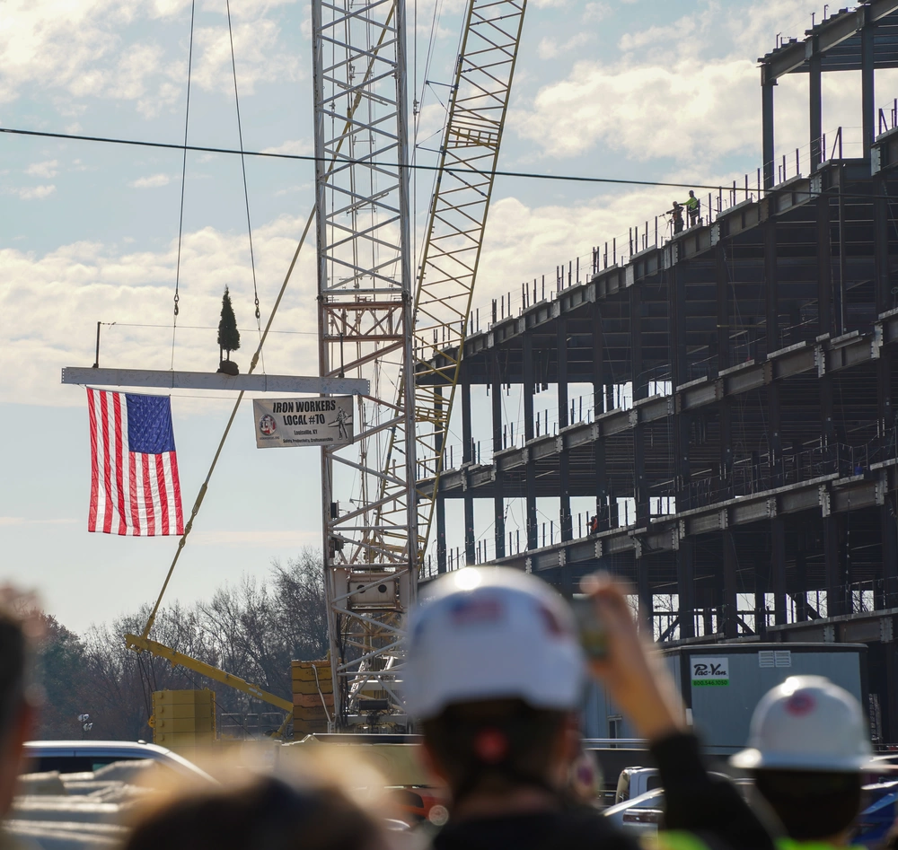 900M Louisville VA Medical Center reaches topping out milestone Lane